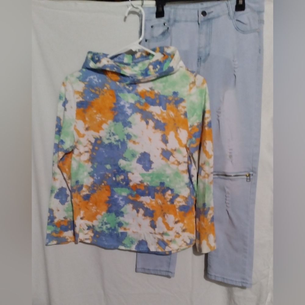 Boys 2pc Outfit. Wonder Nation Shirt, Size 10-12. Fredd Marshall Jeans, Size 10